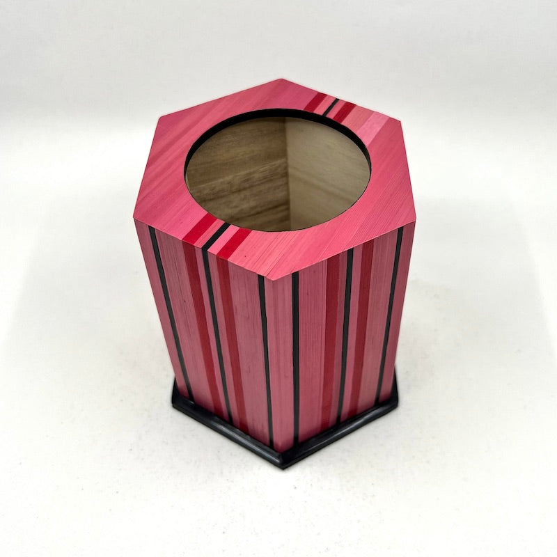 Pot à crayon rose et noir