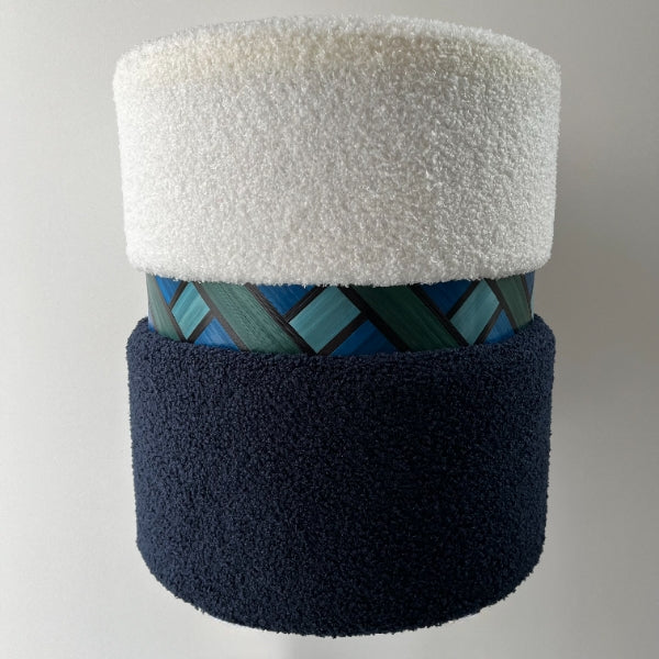 Tabouret vert et bleu